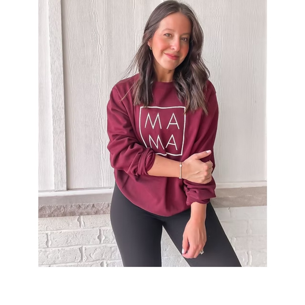 Ash Co Cranberry 'MAMA' crewneck